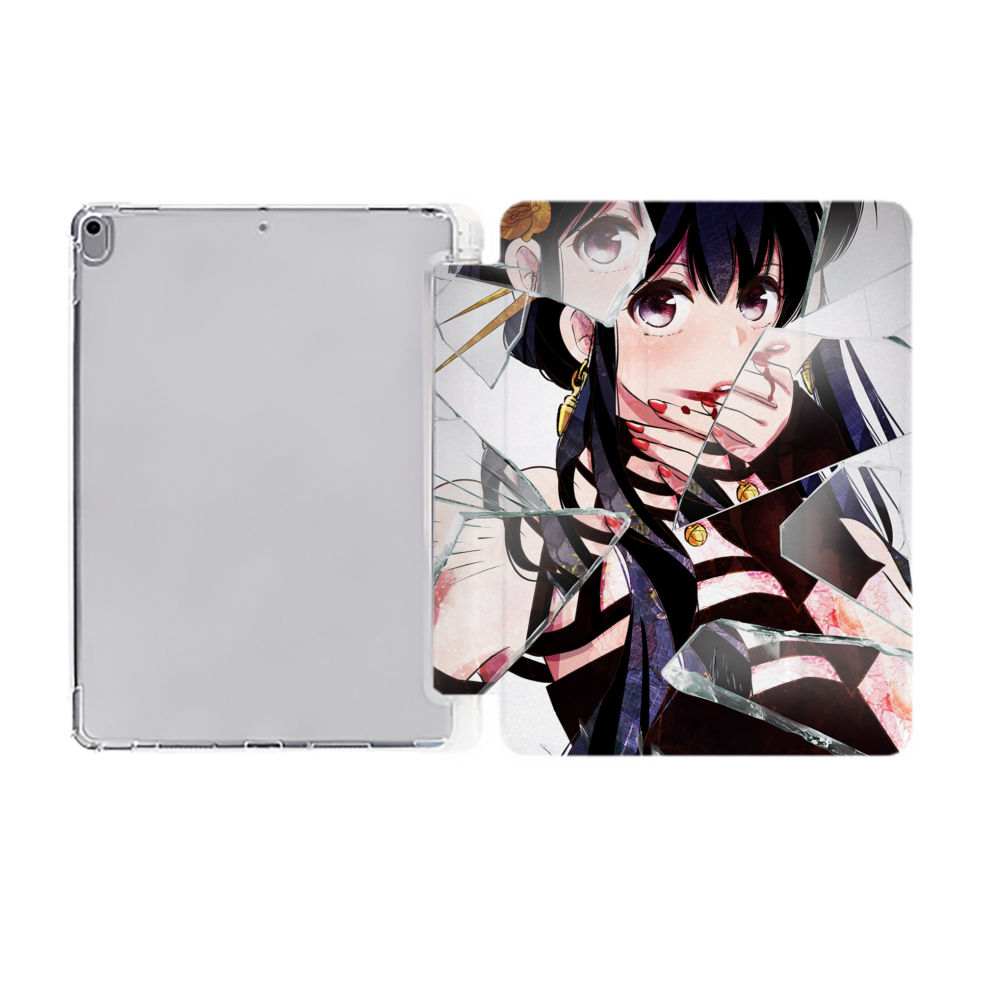 （画像用） SPY×FAMILY间谍家家酒 IPad ケース ペン収納付き 三つ折りスタンド PUレザー×シリコン 対応機種9.5/10.5/10.9インチ